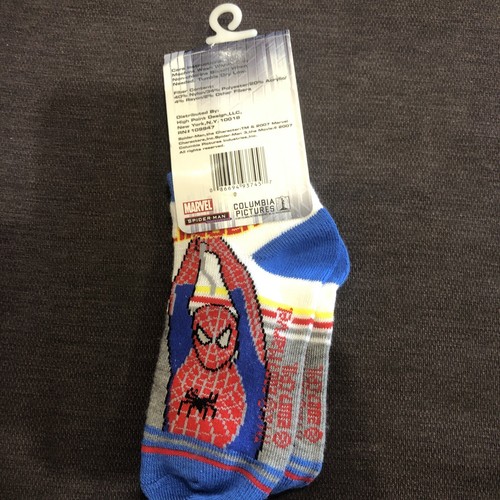 VTG 2007 Spider-Man 3 Movie Kids Acrylic Socks Shoe Size 7 1/2 - 4 New Old Stock - Picture 3 of 4