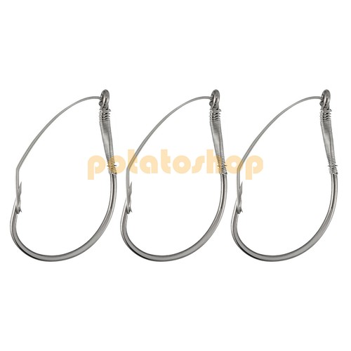30X Weedless Fishing Hooks ANTI-SNAG Wide Gape Drop Shot #4,#2,#1,#1/0,#2/0 Bass - Picture 2 of 7