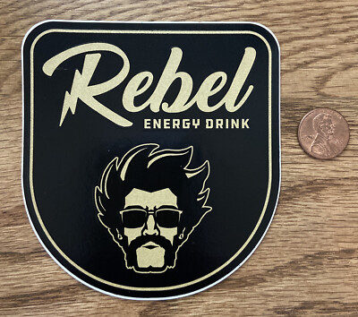 DUTCH Bros STICKER March 2019 REBEL Energy DRINK Large BLACK Gold RARE Collect!