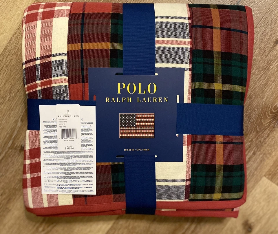 Polo Ralph Lauren HOMESTEAD Blanket 50” x 70” American Flag Throw MSRP $375 🇺🇸 - Image 3 of 4