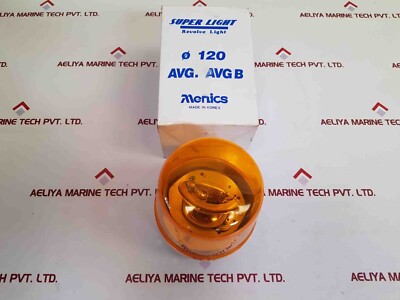 Menics AVGB Yellow Rotating Strobe Light AC 110V 25W