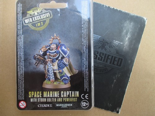 D22C19 ONE SPACE MARINE CAPTAIN WEB EXCLUDED (1/2) WARHAMMER 40000 + MAP (2014) - Picture 1 of 2