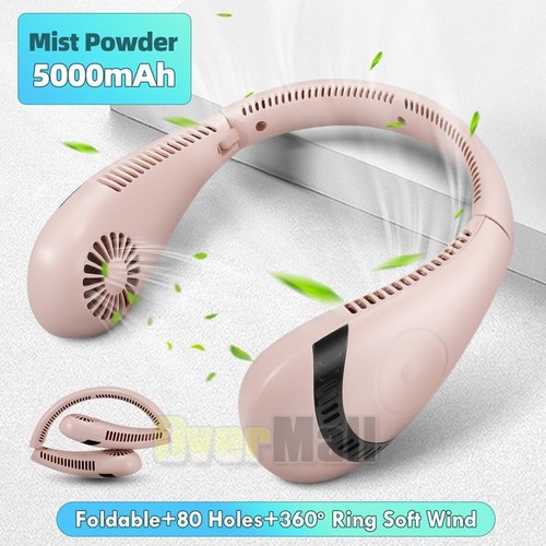 USB Portable Neck Hanging Fan Cooling Air Cooler Little Electric Air Conditioner - Picture 17 of 71