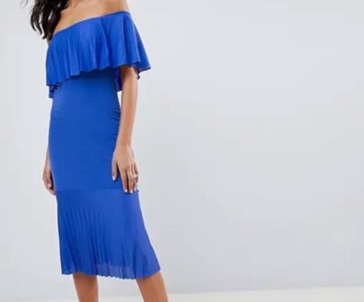 princess polly baby blue dress Anne Klein' brand navy faux wrap dress • poly, elastane • fits med
