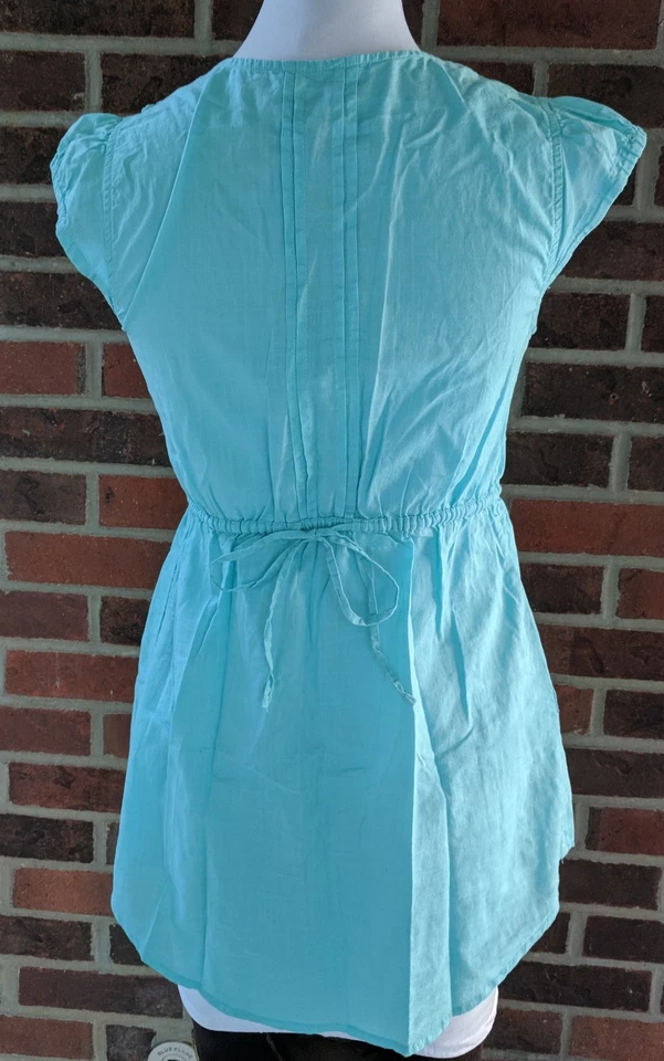 Vestido túnica azul aguamarina claro usado en excelente estado Anthropologie Edme & Esyllte Keep it Simple talla 0 Foto 2 de 4