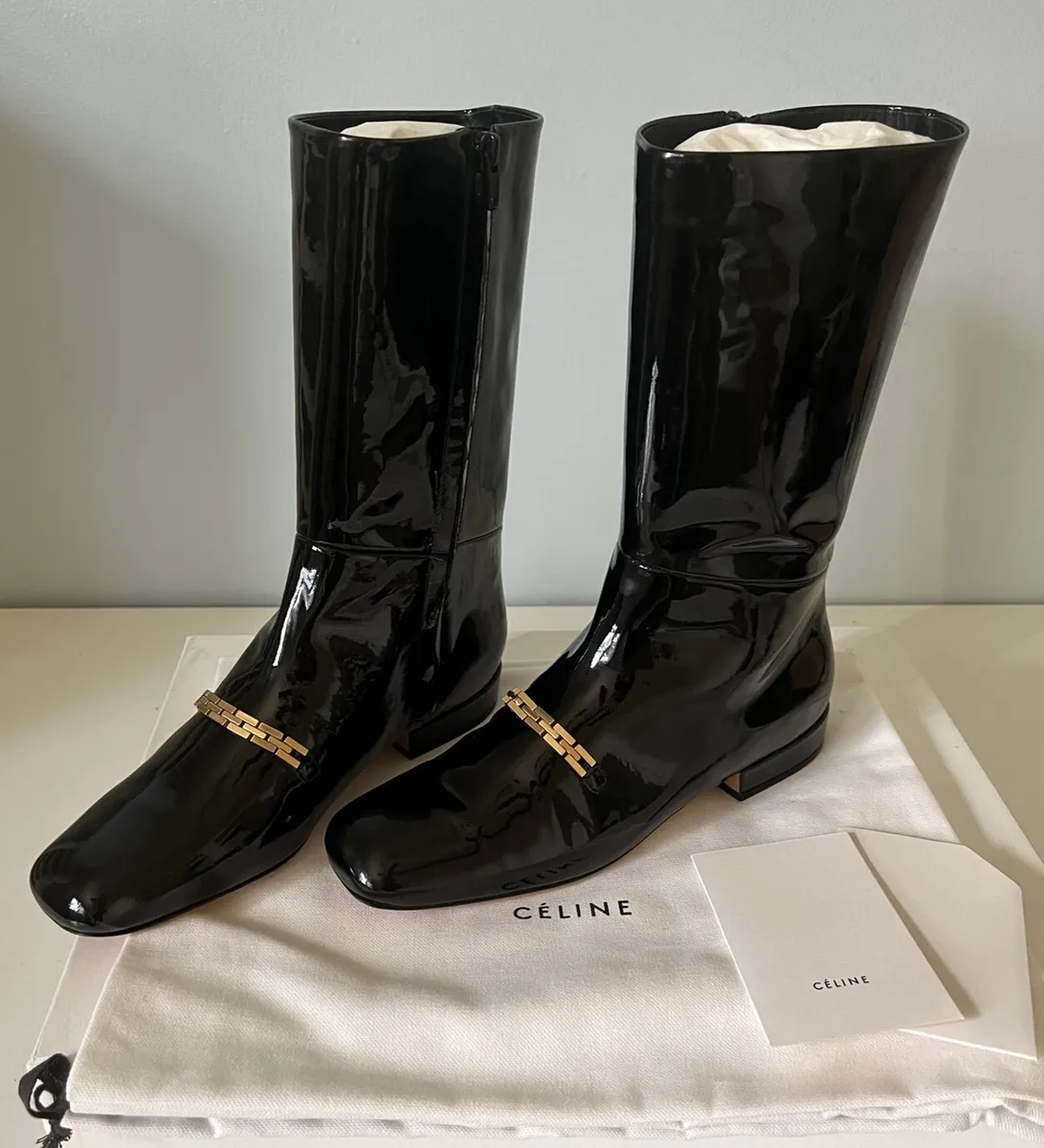 Chanel NIB Black White Ankle Boots - Vintage Lux