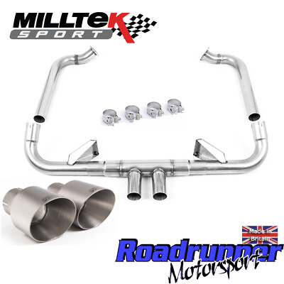 Milltek Auspuff Porsche Cayman 718 GTS 2.5T Edelstahl Anlage Ti Spitzen SSXPO136