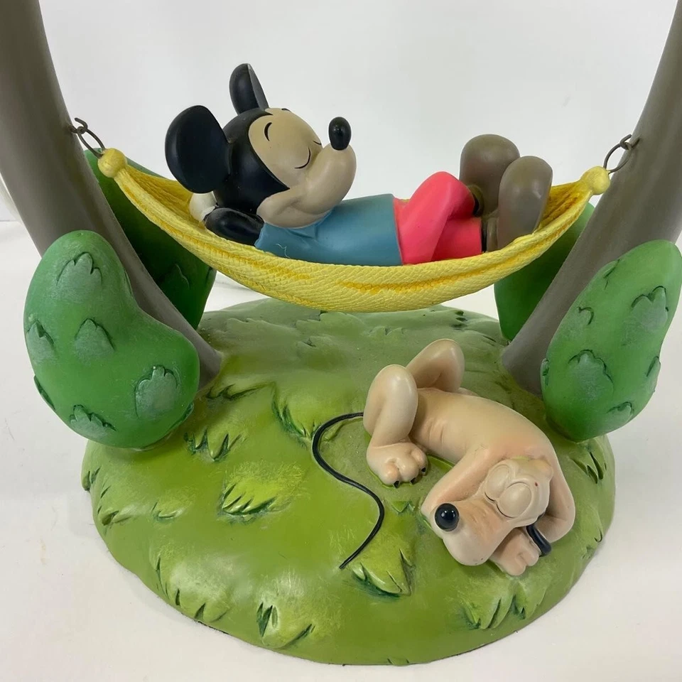 Lámpara de mesa vintage Disney Mickey Mouse y Plutón hamaca en los árboles - NUEVA EN CAJA Foto 2 de 3