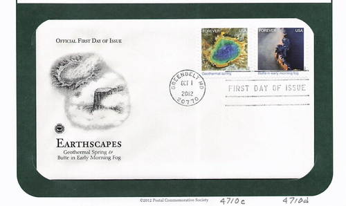 First Day Cover, Postal Commemorative Society 2012, Earthsapes, 4710c, 4710d - Picture 2 of 2