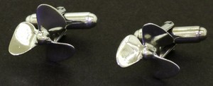Tiffany-amp-Co-rare-vintage-Sterling-silver-boat-propeller-men-039-s-cuff-links