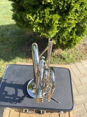 Vintage 1960's Silver Holton Galaxy Cornet With Original Case NICE