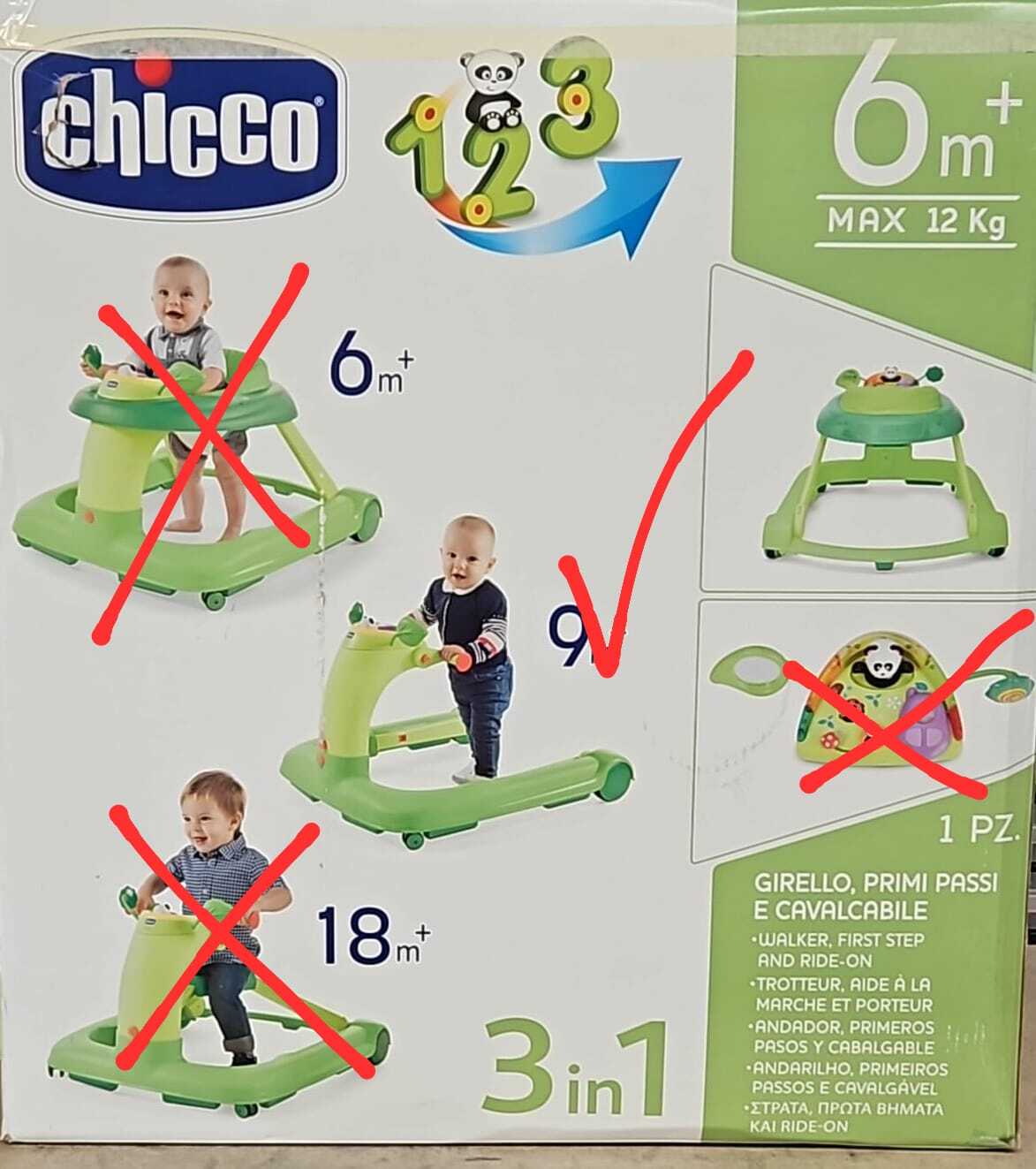 Chicco – Girello Chicco 123 Green