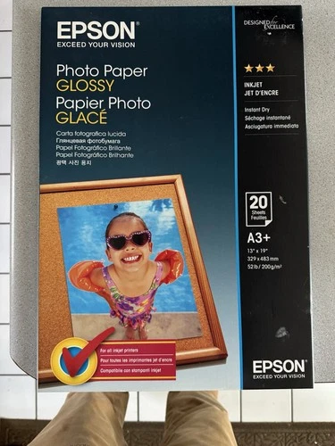 Epson Photo Paper A3+ 13”X 19”20 Sheets Brand New