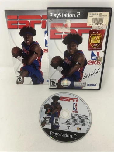ESPN NBA 2K5 (Sony PlayStation 2, 2004) - Complete with Manual