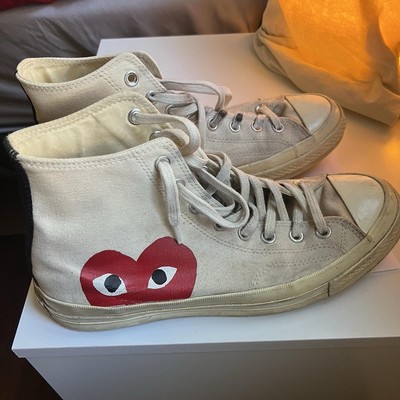 Size 9 - Converse Comme des Garçons Play x Chuck 70 High Milk