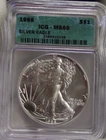 1988 US Silver Eagle $1 ICG MS69 Semi Key