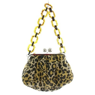 Max Mara Pasticcino Weekend Leopard Chain Schultertasche Handtasche Nylon...