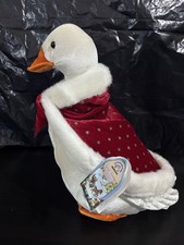 Applause Christmas Goose Plush Stuffed Animal Medium White Red Orange Seasonal