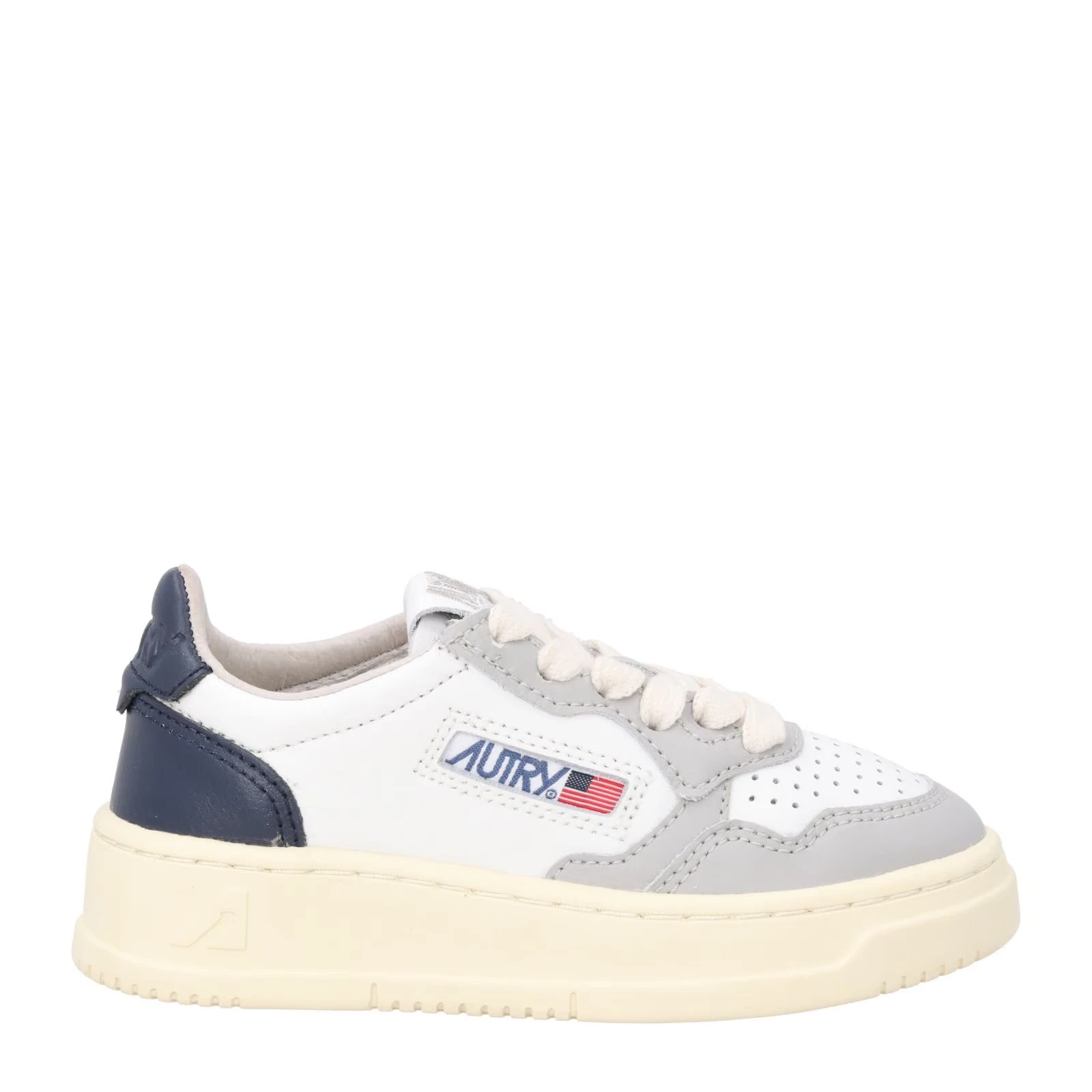 AUTRY Unisex Kids Medalist Trainers Leather Low Top White Comb EU 33 RRP 165