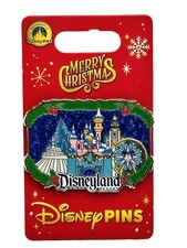 Disneyland Christmas Holiday Pin 2025 Cinderella Castle Carousel Space Mountain