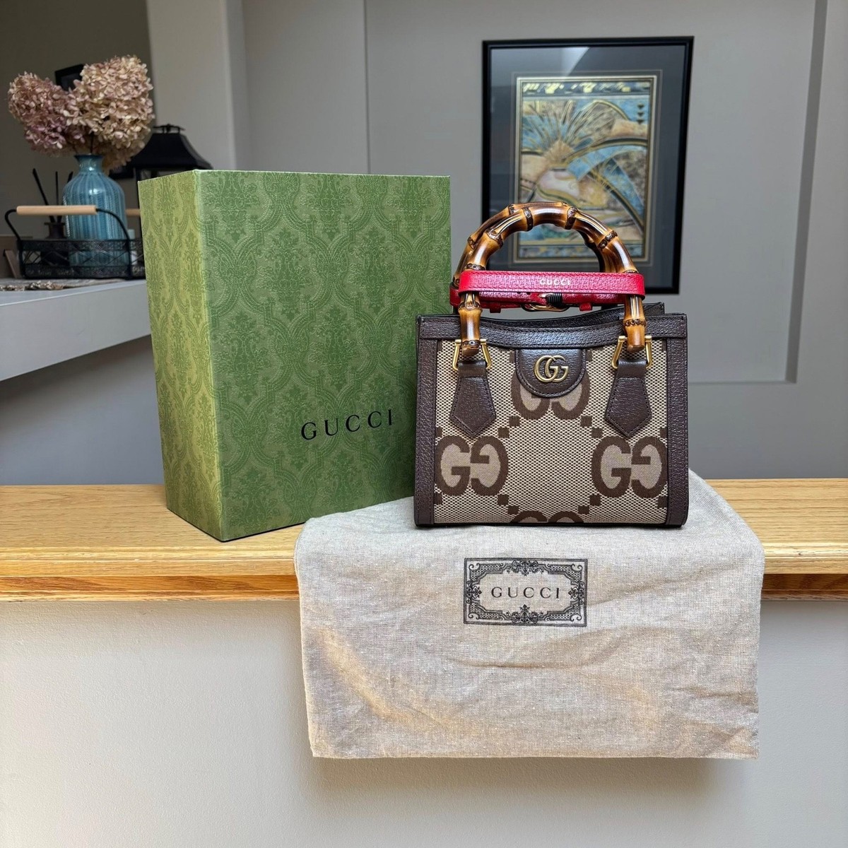 Gucci Jumbo GG Monogram Diana 2-Way Bag New Authentic MSRP