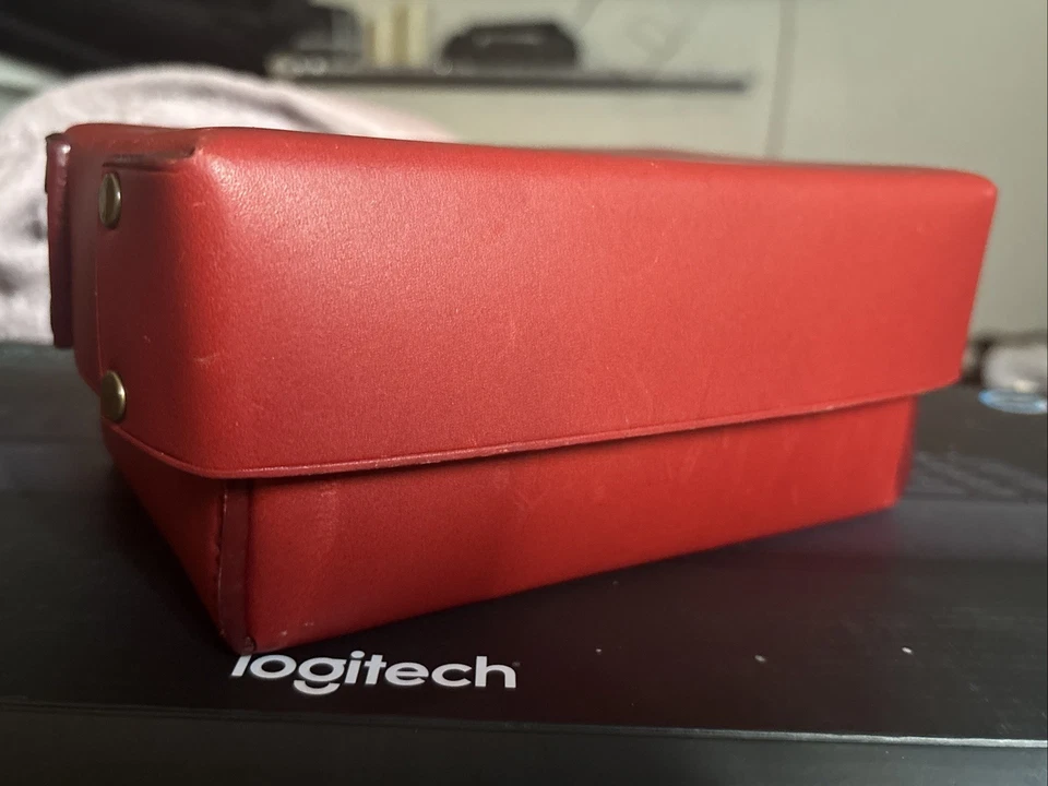 Vintage. Caja de cuero Coach roja Foto 4 de 4