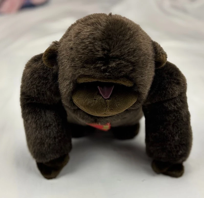 Dakin Tsuruya Gorilla 1988 12" peluche marrón mono juguete de colección Foto 3 de 4