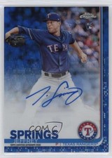 2019 Topps Chrome Rookie Blue Wave Refractor 38/150 Jeffrey Springs Auto 2wr