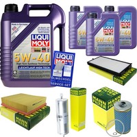 Inspektionspaket 8L Liqui Moly 5W-40 FüR BMW 5Er E34 540I V8 7Er E32 740I Il
