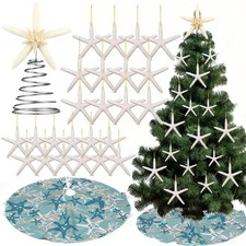 26 Pcs Coastal Beach Tree Decorations Set 24 Ocean Summer Starfish Ornament 8...