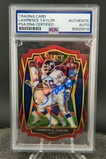 Lawrence Taylor 2020 Panini Select Purple Die-cut #110 Auto PSA DNA Authentic