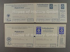 146749: Graf Luckner, 2x karta członkowska GENERAL DEUTSCHER AUTOMOBIL-CLUB E.V