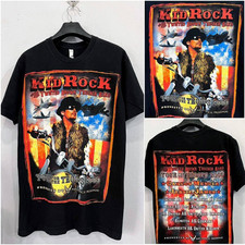 Vtg Kid Rock TOUR TROOPS Heavy Cotton S-4XL Unisex Tee Black Shirt