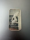 1oz Silver - Vintage 1973 - Colonial Mint - "Marilyn" - Silver Art Bar