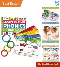 Phonics Flash Cards Educational Kids Reading Set Ages 4-8 Kindergarten