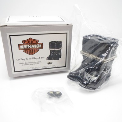 Harley-Davidson Cycling Boots Trinket Box & Riding Goggles PHB Collection