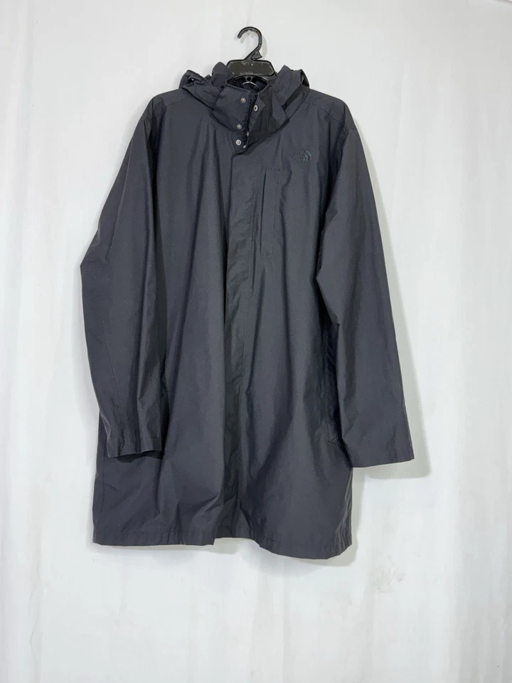 Chaqueta Abrigo de Lluvia The North Face Para Hombres Talla XXL Negro Extraíble Sudadera con Capucha Forrada Bolsillos Foto 2 de 4