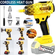 350W Cordless Heat Gun For Dewalt 20v Max Battery Fast Heating Hot Air Gun w LED