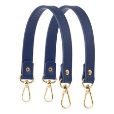 13" Leather Purse Strap Replacement Silver Buckle for Handbag 2 Pack, Navy 