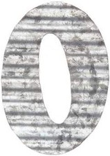 Rustic Corrugated 5" Metal Letter O Industrial Alphabet Sign Home Decor