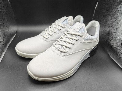 New ECCO M Golf S-Three Mens Sz. 7-7.5 Spikeless Golf Shoes White/Black/Air 