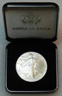 1998 American 1 oz Silver Eagle BU Frosty Luster .999 Fine Silver in box #M363