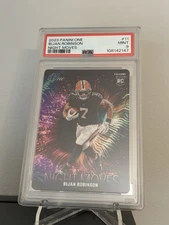 2023 Panini One Bijan Robinson #11 RC Rookie Night Moves Case Hit SSP. PSA 9
