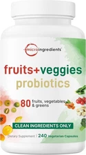 Micro Ingredients Fruit and Veggies Supplement with Probiotics, 240... 