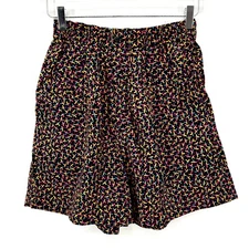 Vintage 80s Dockers Multicolor Bermuda Shorts Womens Petite XS Graphic Print