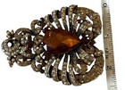 Vintage Rare Amber Crystal Brooch￼stamped CN￼ — photo 3