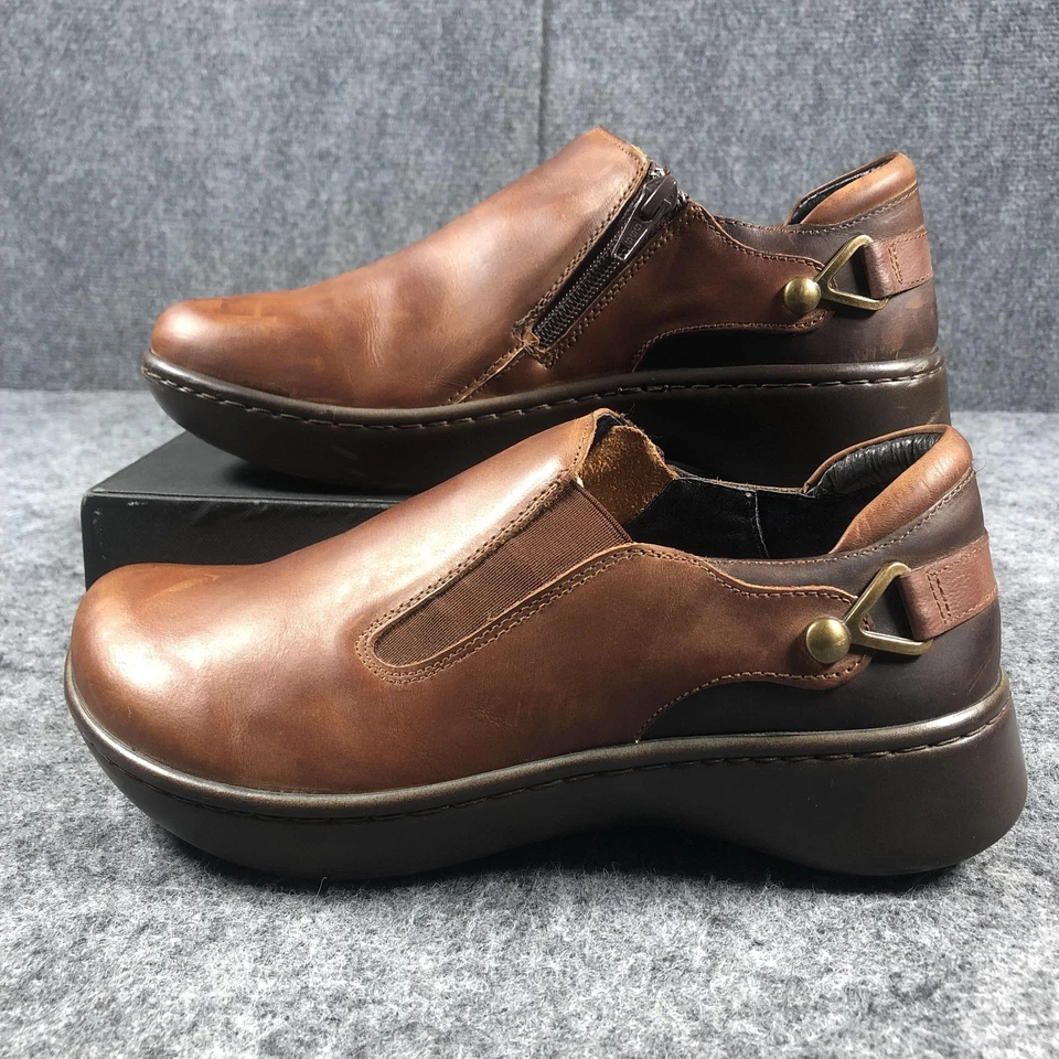 Naot Leather Shoes Womens Size 6 37 Brown Slip On Comfort Clog Wedge Platform - Image 3 of 4