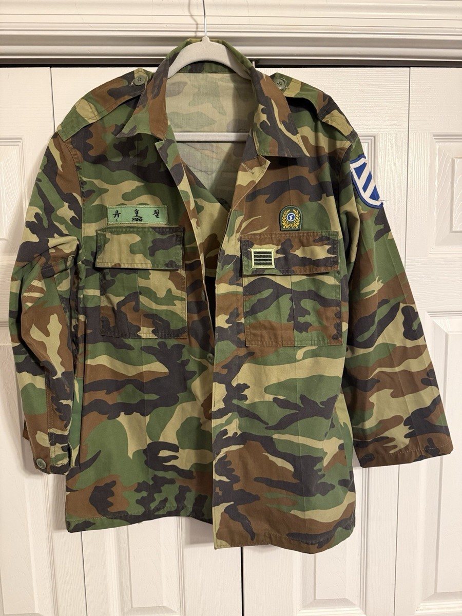 【にゃんころ大先生専用】KOWGA CAMO FUR STADIUMJACKET South Korean ROK Army Woodland Camo Field Jacket Military Issued