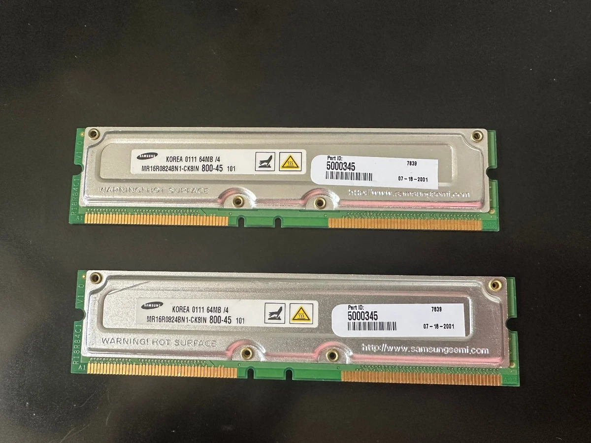 RIMM RDRAM Computer Memory PC-800 Bus Speed (RAM) for sale | eBay