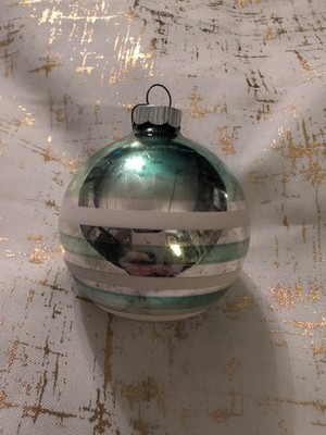 Antique Shiny Bright Green Christmas Tree Ornament Mercury Glass VTG RARE 3 